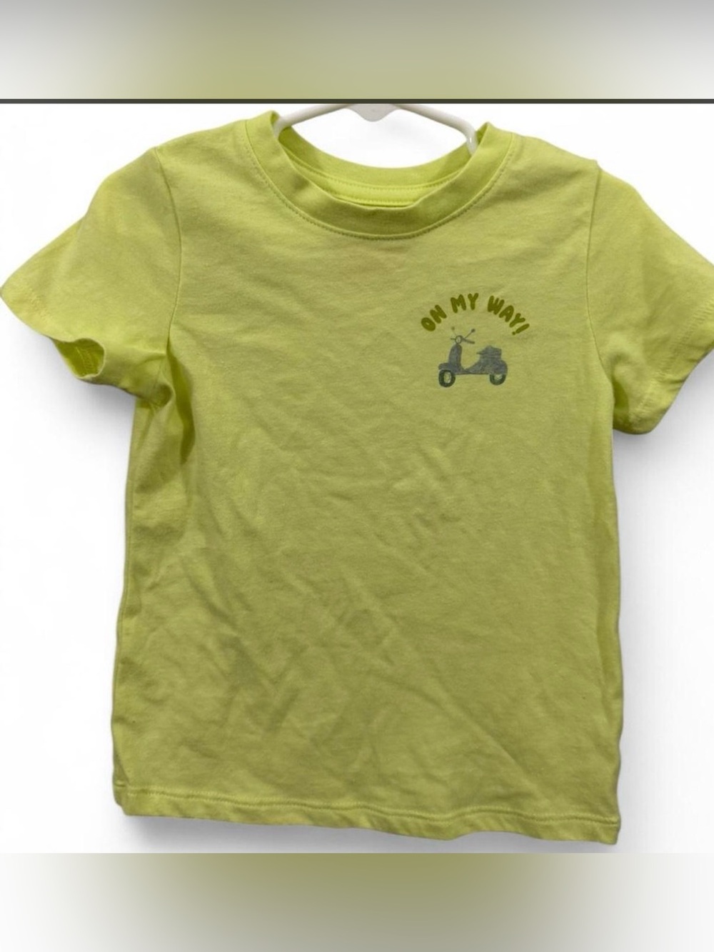 Kids Lime Green 'On My Way' Scooter Graphic Tee